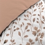 Housse de couette 240 x 220 cm coton 57 fils MAIWEN Mocha + 2 taies – Motif végétal