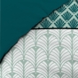 Parure 3 p. 240 x 220 cm polycoton 52 fils Stria Emeraude