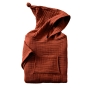 poncho enfant mixte 2/5 ans gaze de coton unie gaïa terracotta
