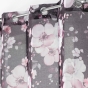 Voilage à Œillets 140 x 240 cm – Voile Sablé Imprimé – Velvet Flower Noir