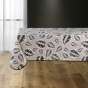 Nappe rectangle 150 x 200 cm polyester imprime alma Noir