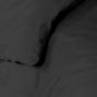 Housse de couette 1 personne 140 x 200 cm uni 57 fils lina Noir