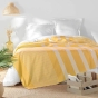 Couvre lit 1 personne 180 x 220 cm coton/polyester tisse adele Curry