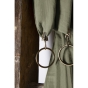 Lot de 2 rideaux 140 x 300 cm réglables double gaze de coton Romarin