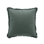 Coussin déhoussable à franges 45 x 45 cm coton Eve Verveine