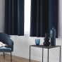 Lot de 2 rideaux à œillets 140 x 180 cm 100% occultant thermique - Modèle Crépuscule Bleu