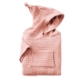 poncho enfant mixte 2/5 ans gaze de coton unie gaïa rose pêche