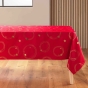 Nappe rectangle 150 x 300 cm polyester imprime metallise star Rouge/or