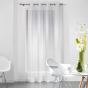 Voilage à œillets 140 x 240 cm – Voile fils coupés DANDY – Blanc
