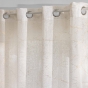 Lot de 2 Voilages à Œillets 140 x 240 cm - Effet Lin Imprimé Métallisé Marius