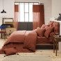 Tête de lit 5 boutons avec passants – 50 x 80 cm – Gaze de coton Gaïa Terracotta