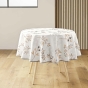 Nappe ronde (0) 180 cm polyester imprime manola Naturel