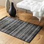 Tapis rectangle 68 x 110 cm viscose tissee tallulah Noir