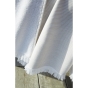 Fouta avec franges 95 x 180 cm coton tissé teint + éponge naël sable Beige