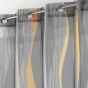 Lot de 2 Voilages a oeillets 140 x 240 cm Ondulys Jaune/Anthracite