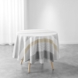 Nappe ronde (0) 180 cm coton/polyester tisse teint iliade Sans