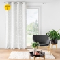 Lot de 2 rideaux 135 x 260 cm en velours devoré Geolina Blanc
