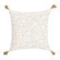 Coussin déhoussable à pompons 45 x 45 cm Coton/Polyester imprimé ANGIE