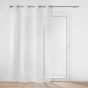 Voilage a oeillets 140 x 240 cm voile sablé  imprimé metallisé Milo Argent