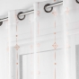 Lot de 2 voilages a oeillets 140 x 240 cm  imprimé metallisé Ariane Or rose