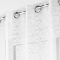 Voilage a oeillets 140 x 240 cm voile sablé  imprimé metallisé Milo Argent