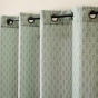 Rideau a oeillets 140 x 260 cm polyester imprimé metallisé Piana Sauge