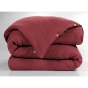 Pack double gaze de coton luxe housse de couette 240 x 220 cm + 2 taies d'oreiller 60 x 60 Bordeaux