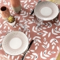 Nappe rectangle 140 x 240 cm microfibre imprimee bellys Terracotta