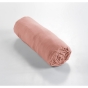 Drap-housse 160 x 200 cm – Double Gaze de Coton 125 g/m² – Gaïa Rose Pêche