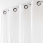 Lot de 2 Rideaux Petite Hauteur 135 x 180 cm – Twily Blanc – Polycoton