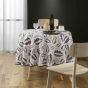 Nappe ronde (0) 180 cm polyester imprime alma Noir