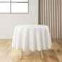 Nappe ronde (0) 180 cm polyester imprime metallise piana Naturel