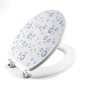 Abattant wc charnieres metal 37.5 x 46 cm mdf imprime Bubble