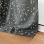 Lot de 2 Rideaux a oeillets 140 x 260 cm polyester appliqué Sakura Anthracite