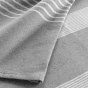 Couvre lit 2 personnes 240 x 260 cm coton/polyester tisse adele Gris