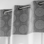 Voilage a oeillets 140 x 240 cm voile sable+ haut coton Sibel Gris