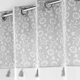 Rideau a oeillets 140 x 240 cm coton/polyester+top imp+pompon flavie Sans