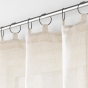 Rideau a anneaux 140 x 240 cm polyester/lin uni Pauline