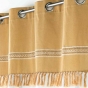 Voilage a oeillets 140 x 240 cm voile sablé + jute Janara Ocre