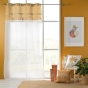 Voilage a oeillets 140 x 240 cm voile sablé + jute Janara Ocre