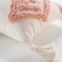 Coussin dehous. compr. pompons 30 x 50 cm coton/polyester tufte athena Marsala