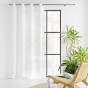 Voilage a oeillets 140 x 280 cm effet lainage Loulaine Blanc