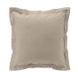 Taie d’oreiller 63 x 63 cm en percale Sable – Volant plat & point bourdon