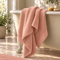 Drap de douche Softy 70 x 140 cm – Éponge Zero Twist 100% coton peigné 600 g/m² – Rose poudré