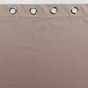 Rideau a oeillets 135 x 180 cm 100% occultant/chambray uni Occultiss Noisette