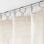 Lot de 2 rideaux a anneaux 140 x 240 cm polyester/lin uni Pauline