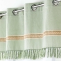 Voilage a oeillets 140 x 240 cm voile sablé + jute Janara Sauge