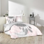 Pack parure de couette 200x200 cm Namaste + drap housse 140x190 Rose