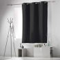 Lot de 4 rideaux à œillets occultants unis petite hauteur 140 x 180 cm - Noir