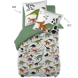 Housse de couette enfant 140 x 200 cm – Thème Dinosaures – Coton doux